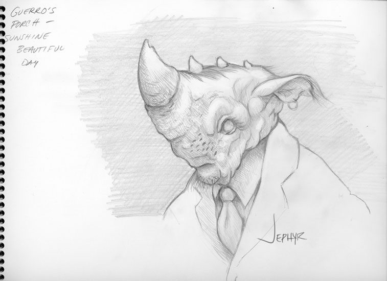 'Crunch!' - Pencil Sketch- Copyright 2013, Jephyr (Jeff Curtis), All Rights Reserved